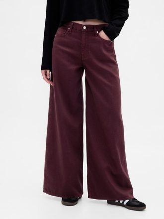 Jeans larghi ultra morbidi a vita media