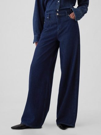 Jeans larghi ultra morbidi a vita media