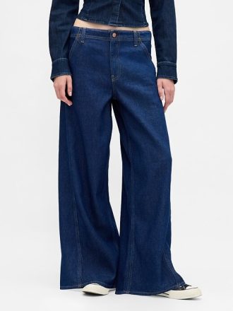 Jeans larghi ultra morbidi a vita media