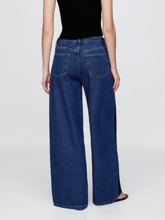 Jeans larghi ultra morbidi a vita media