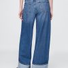 Jeans larghi ultra morbidi a vita media con risvolto Jeans larghi ultra morbidi a vita media con risvolto