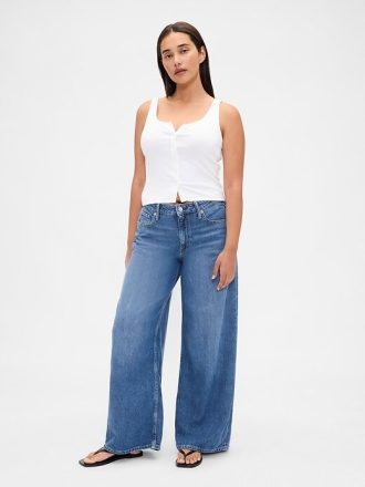 Jeans larghi ultra morbidi a vita media Curvy