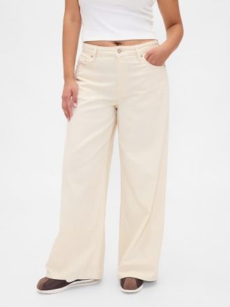 Jeans larghi ultra morbidi a vita media Curvy