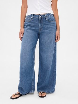 Jeans larghi ultra morbidi a vita media Curvy