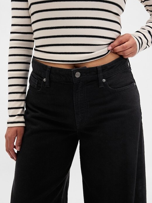 Jeans larghi ultra morbidi a vita media Curvy Jeans larghi ultra morbidi a vita media Curvy