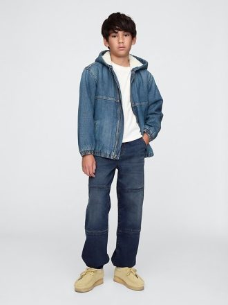 Jeans lavorati a maglia per bambini, comodi e rilassati