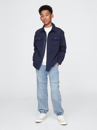 Jeans lavorati a maglia per bambini, comodi e rilassati
