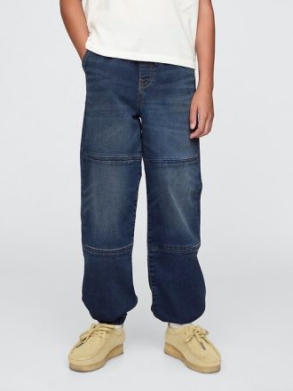 Jeans lavorati a maglia per bambini, comodi e rilassati
