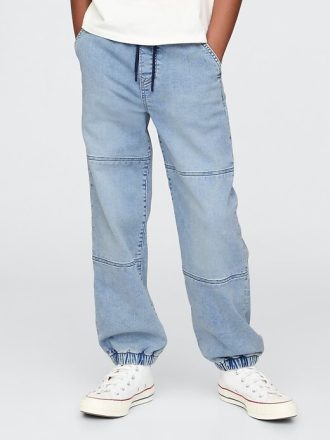 Jeans lavorati a maglia per bambini, comodi e rilassati