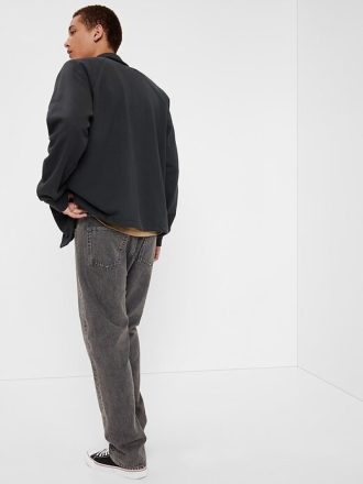 Jeans originali anni ’90 con bottoni in cotone biologico e vestibilità dritta