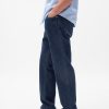 Jeans originali anni ’90 con bottoni in cotone biologico e vestibilità dritta