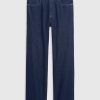 Jeans originali anni ’90 con bottoni in cotone biologico e vestibilità dritta