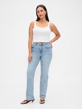 Jeans slim dritti a vita alta anni ’90