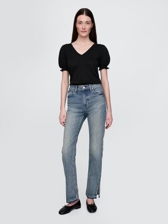 Jeans slim dritti a vita alta anni ’90