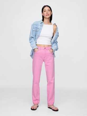 Jeans slim dritti a vita alta anni ’90