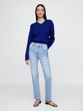 Jeans slim dritti a vita alta anni ’90