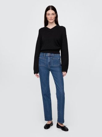 Jeans slim dritti a vita alta anni ’90