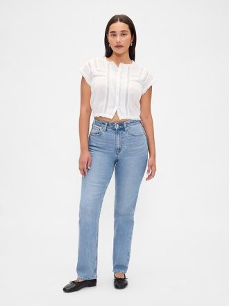 Jeans slim dritti a vita alta anni ’90