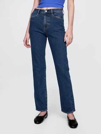 Jeans slim dritti a vita alta anni ’90