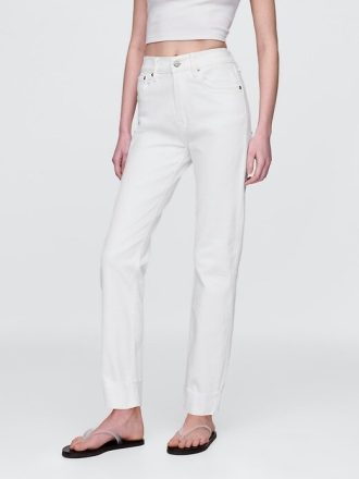Jeans slim dritti a vita alta anni ’90