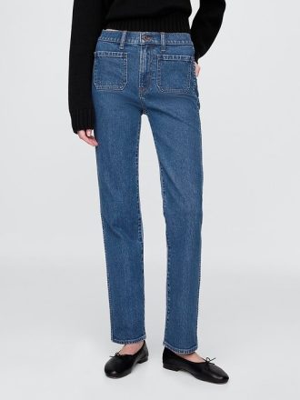 Jeans slim dritti a vita alta anni ’90