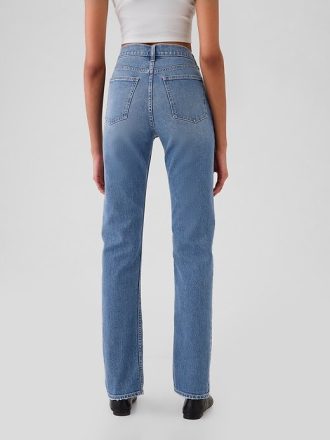 Jeans slim dritti a vita alta anni ’90