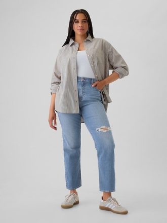 Jeans slim dritti a vita alta anni ’90