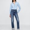 Jeans slim dritti a vita alta con risvolto anni ’90 Jeans slim dritti a vita alta con risvolto anni ’90