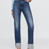 Jeans slim dritti a vita alta con risvolto anni ’90 Jeans slim dritti a vita alta con risvolto anni ’90