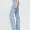 Jeans slim dritti a vita alta in stile western anni ’90