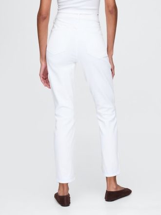 Jeans slim vintage a vita alta
