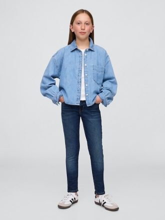 Jeans super skinny per tutti i giorni a vita media per bambini