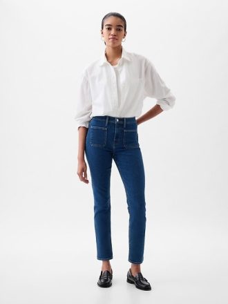 Jeans vintage slim a vita media