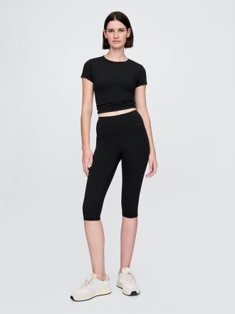 Leggings corti a vita alta GapFit Smooth