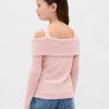 Maglia a coste morbide con spalle scoperte per bambini