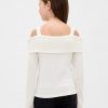 Maglia a coste morbide con spalle scoperte per bambini