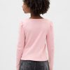 Maglia a maniche a sbuffo a coste per bambini