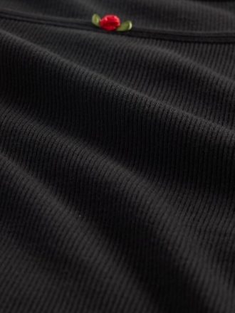 Maglia a maniche a sbuffo a coste per bambini