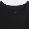 Maglia a maniche a sbuffo a coste per bambini Maglia a maniche a sbuffo a coste per bambini