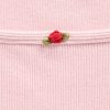 Maglia a maniche a sbuffo a coste per bambini