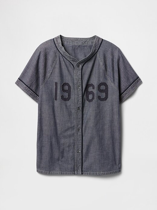Maglia da baseball con logo Denim 1969 Maglia da baseball con logo Denim 1969