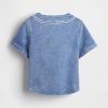 Maglia da baseball con logo in denim per neonati e bambini Maglia da baseball con logo in denim per neonati e bambini