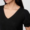 Maglia in misto lino con maniche a sbuffo Maglia in misto lino con maniche a sbuffo