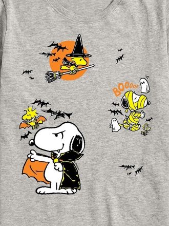 Maglietta a maniche corte per bambini Peanuts Halloween Snoopy e Woodstock