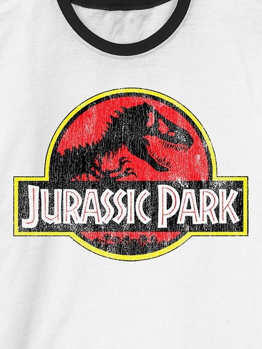 Maglietta con logo grafico Jurassic Park Classic Ringer Maglietta con logo grafico Jurassic Park Classic Ringer