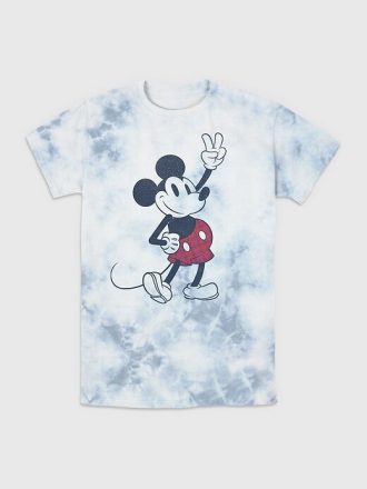 Maglietta con stampa tie-dye di Topolino e i suoi amici
