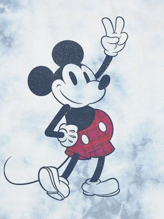 Maglietta con stampa tie-dye di Topolino e i suoi amici