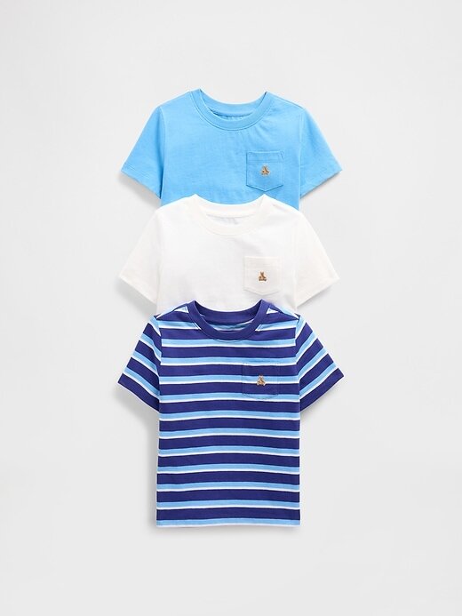 Maglietta con tasca abbinabile per neonati e bambini (confezione da 3) Maglietta con tasca abbinabile per neonati e bambini (confezione da 3)