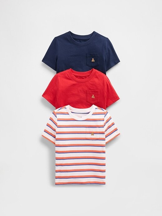 Maglietta con tasca abbinabile per neonati e bambini (confezione da 3) Maglietta con tasca abbinabile per neonati e bambini (confezione da 3)