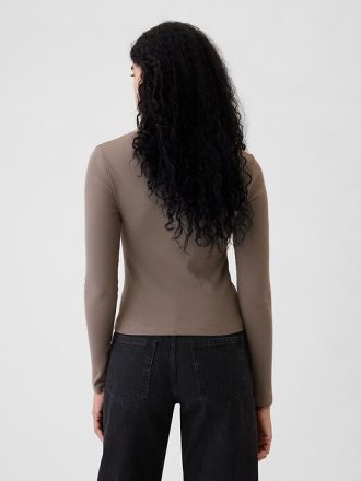 Maglietta corta moderna a coste